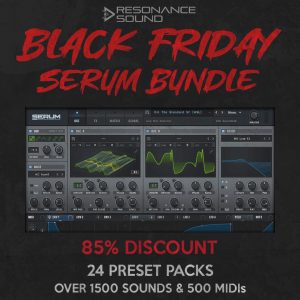 collection of 24 serum preset packs and midi files for black friday 2024